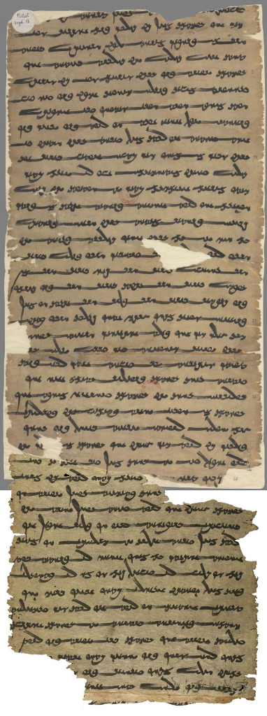 Large rectangular paper with Sogdian writing