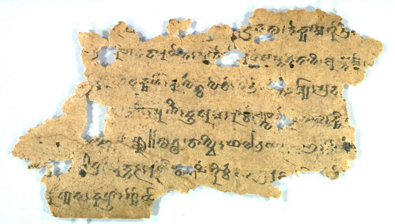 Text in Sanskrit and Sogdian