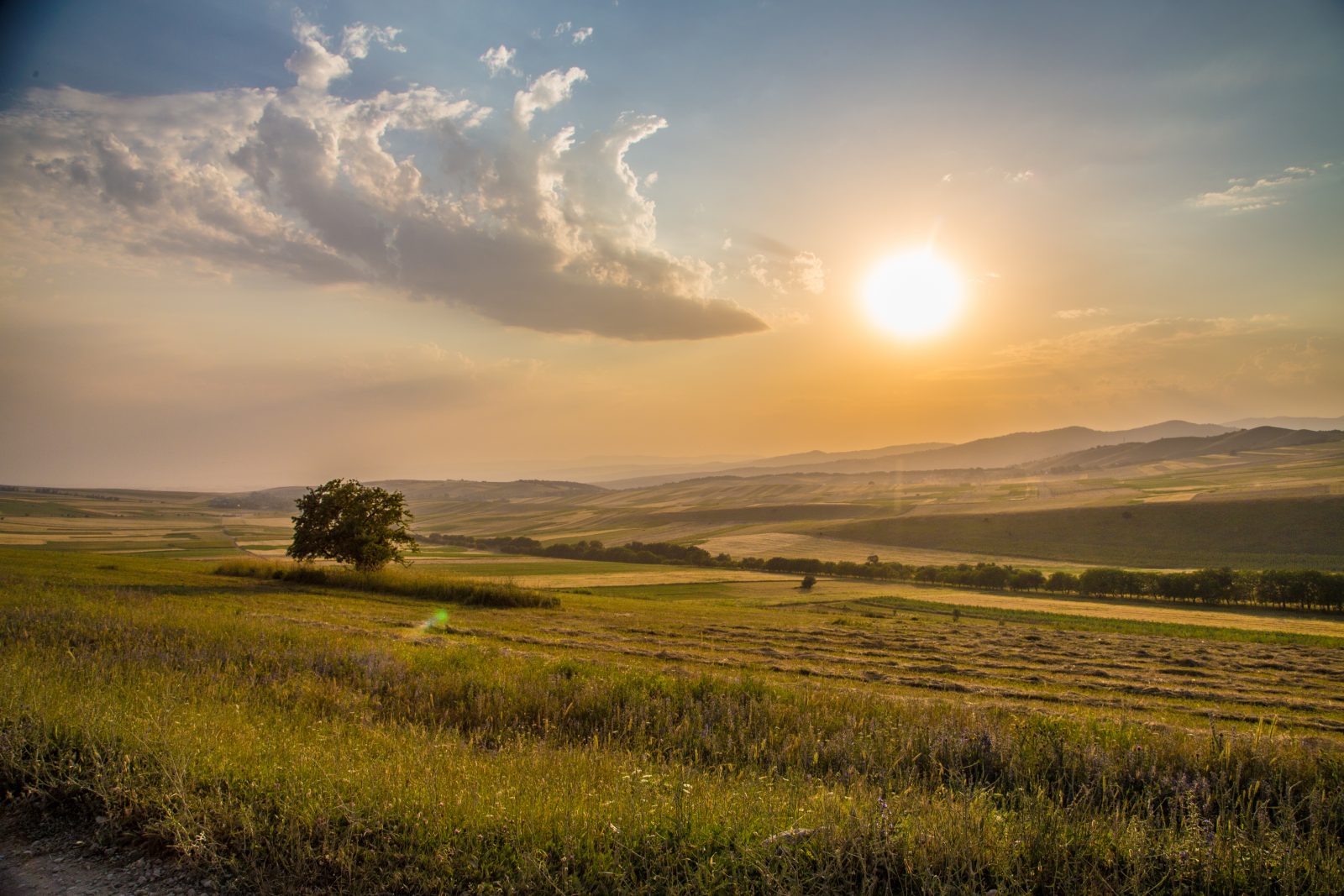 Sunset on the way to Osh. Photograph © Fabian Scholz