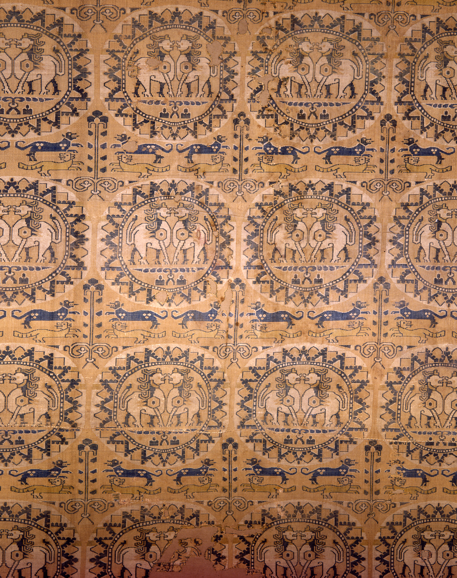 Textile with medallions